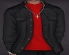Open Shirt Black Red