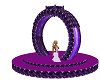 purple ring pose wedding