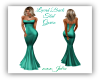 Laced Back Teal Gown