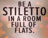 Stiletto- Flats sticker