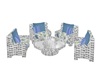 White Wicker patio Set