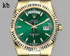 (f) green dial rollie