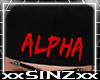 X ALPHA RED SNAPBACK X