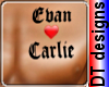 Evan heart Carlie tattoo