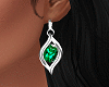 Silver Earring, Green
