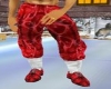 red santa pants