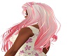 pink & white long hair