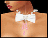 [xo]Silk bow necklace