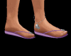 Purple Heart flip flops