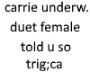 carrie randy duet female