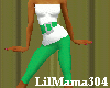 [LM] white/green outfit