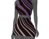 Purple Striped Top&Skirt