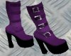 Purple and Black Boots