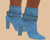 Blue Ankle  Boots
