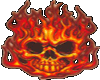 Flamed skull