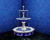 Blue and silver fountain