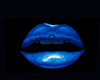 Blue lips poster