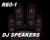 DJ SPEAKERS RED