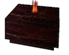 red marble, flame table