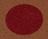 Plush red round rug