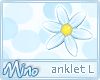 Blue Daisy Paw Anklet L