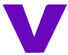 Purple Letter V