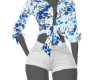 Blu Floral Short DQJ