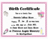 Moore Birth Certificate