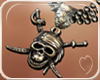 !NC Pirate Skull Pendant