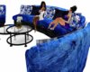 animated BLUE 3pc sofa