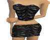 Black Crinkle two piece
