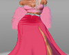 pink fur gown