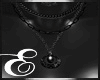 GOTH NECKLACE w BLK PL