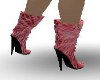 Red Madonna boots w heel