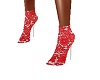 [A] Red Ankle Boots