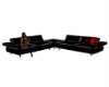 Black/Red PVC Couch