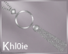 K silver long necklace
