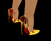 yellow red pumps