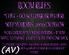 (AV) Room Rules