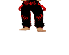 wolf pants red
