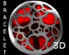 CA 3D SilverRubyHeartBra