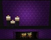 purple/black fireplace