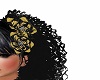 Black N Gold Hair Flower