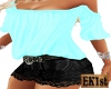 Turquoise Top/Lace Skirt