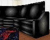 All black corner couch