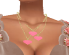 pink heart necklace