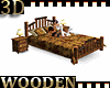 Wooden Bed with Poses