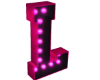 L HOLO PINK LETTER SIGN