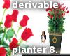 derivable planter 8 rose