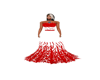 RED AND WHITE DRESS